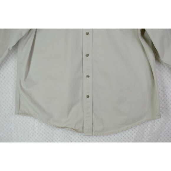Creekwood Men's XL Tall Khaki Button Down Heavyweight Duck Logo Shirt - Picture 9 of 14